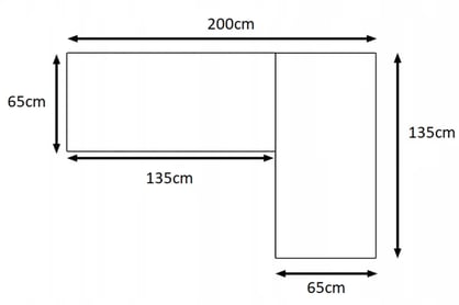 Rohový písací stôl Verin 200x135 cm pravá so zadnou stenou - dub craft zlatý / čierna Písací stôl narozne Verin 200 cm na kovových nohách z blendami pravý - Žltý Dub craft / Čierny 