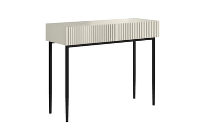 Moderný písací stôl Nicole - kašmírová / čierne nožičky