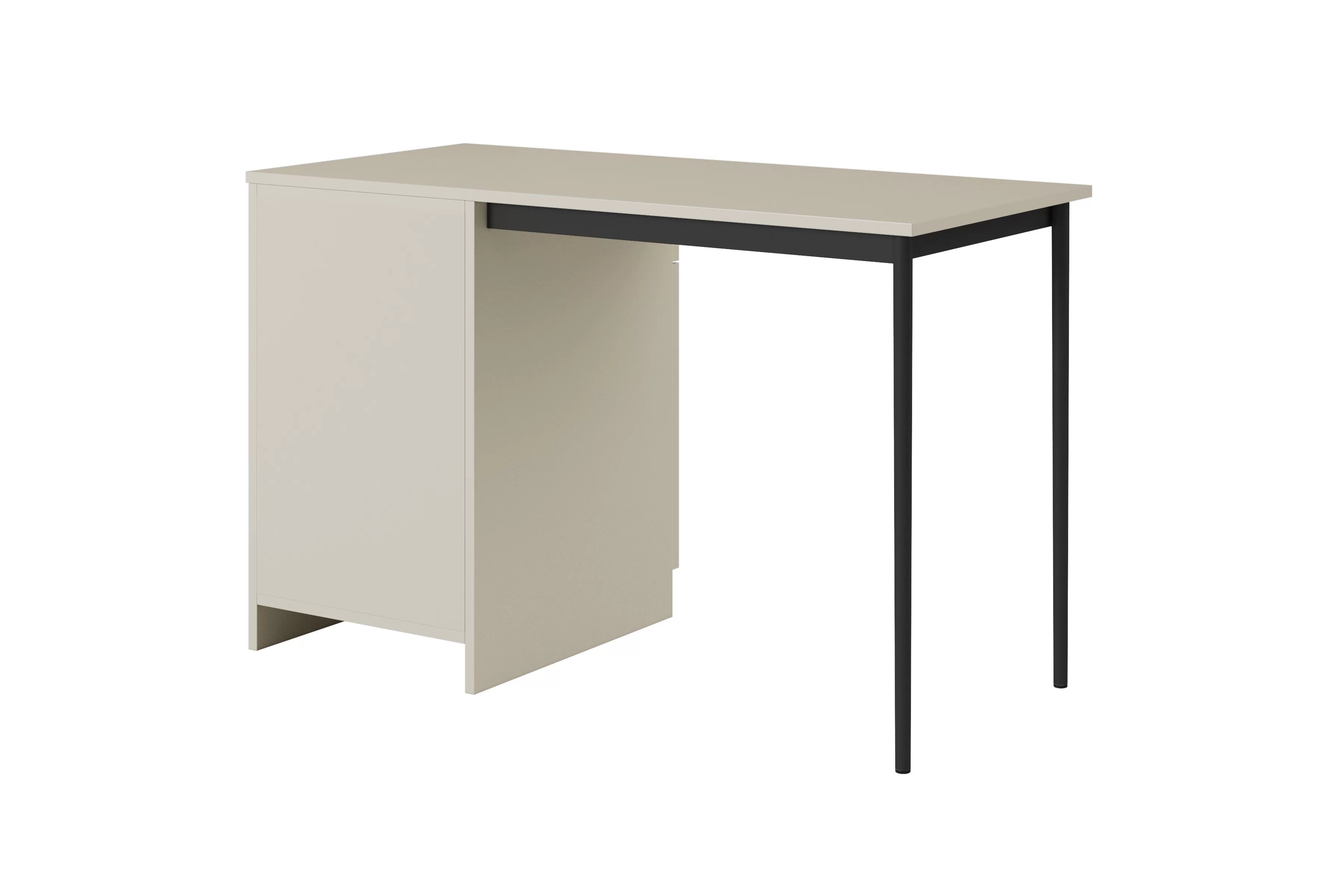 Písací stôl Nicole 120 cm so zásuvkou – kašmírová / čierna Písací stôl Nicole 120 cm z szuflada - kašmír / čierny nozki