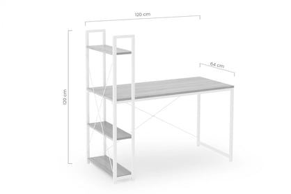 Psací stůl Pelio 120 cm - bílý / dub sonoma psací stůl Pelio 120 cm - bílá / dub sonoma