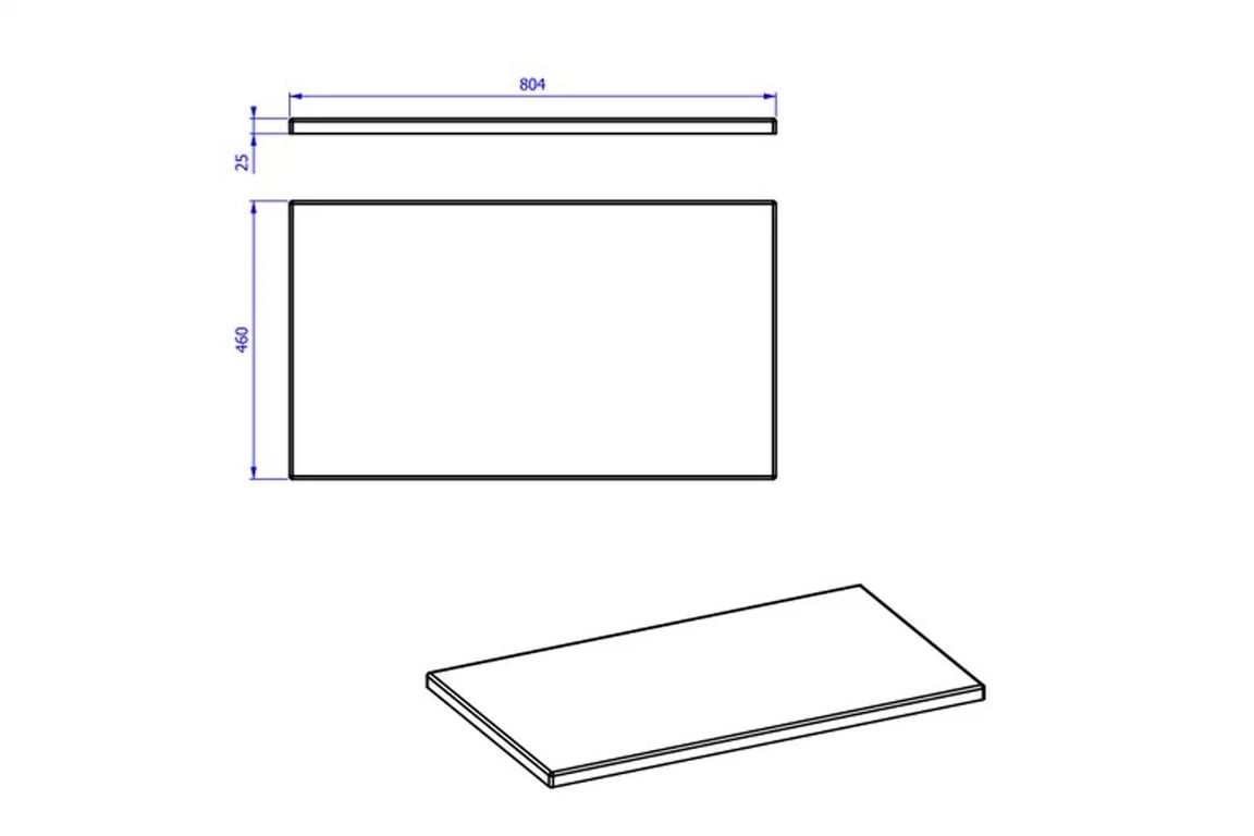 Pracovná doska 80 cm Monako Grey 891 - diamantová šedý Pracovná doska kúpeľňový šedý 