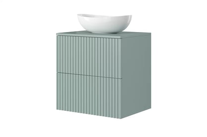 MDF doska pod umývadlo Nicole 60 cm - šalviová Pracovná doska Nicole 60 cm - šalviová MDF - S umývadlom a závesnou skrinkou  šalviová