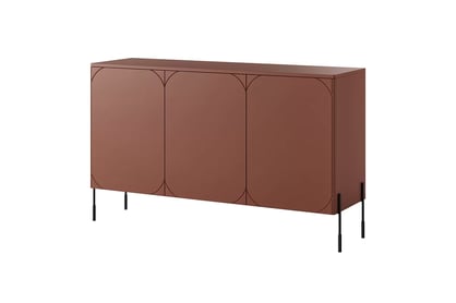 Comoda cu trei uși și 4 sertare ascunse Sonatia 150 cm - burgundy