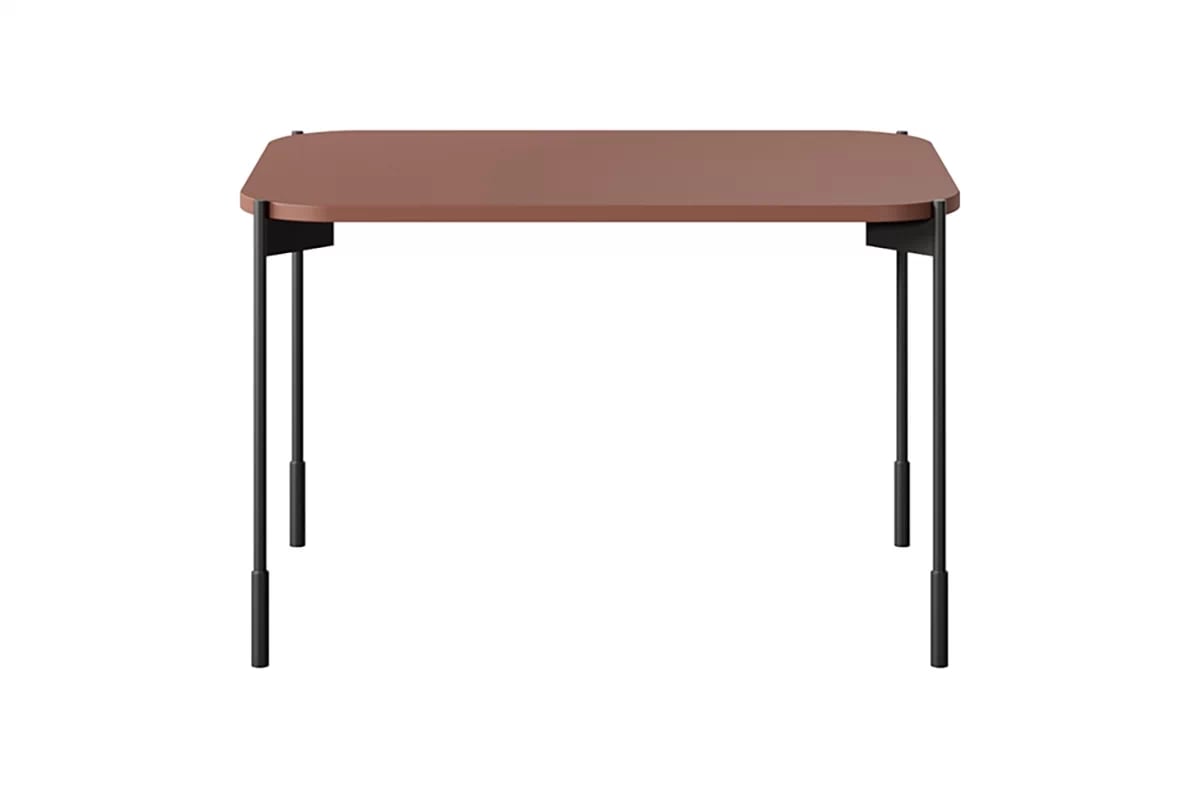 Konferenčný stolík Sonatia 70x50 cm - burgundová Konferenčný stolík prostokatny Sonatia 70 cm - burgund - bok