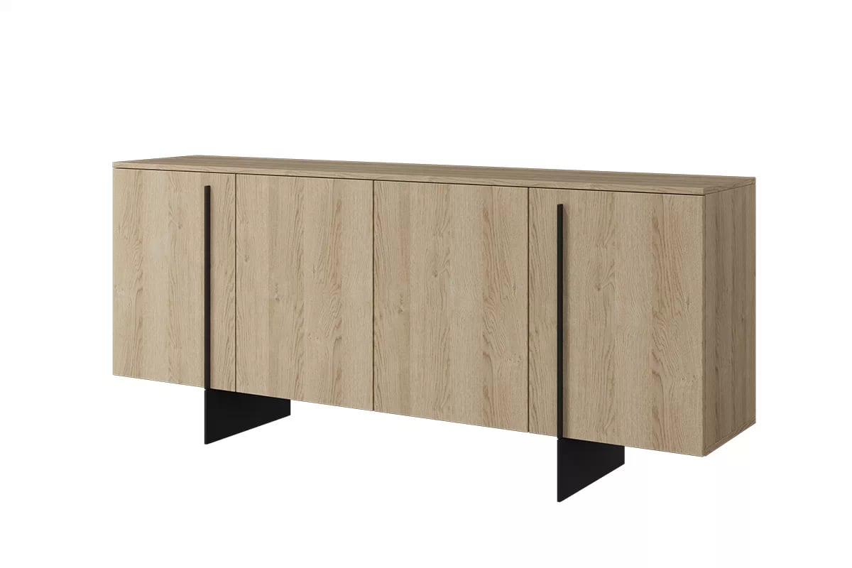 Komoda Larena 200 cm - dub piškotový / černé nožky Komoda