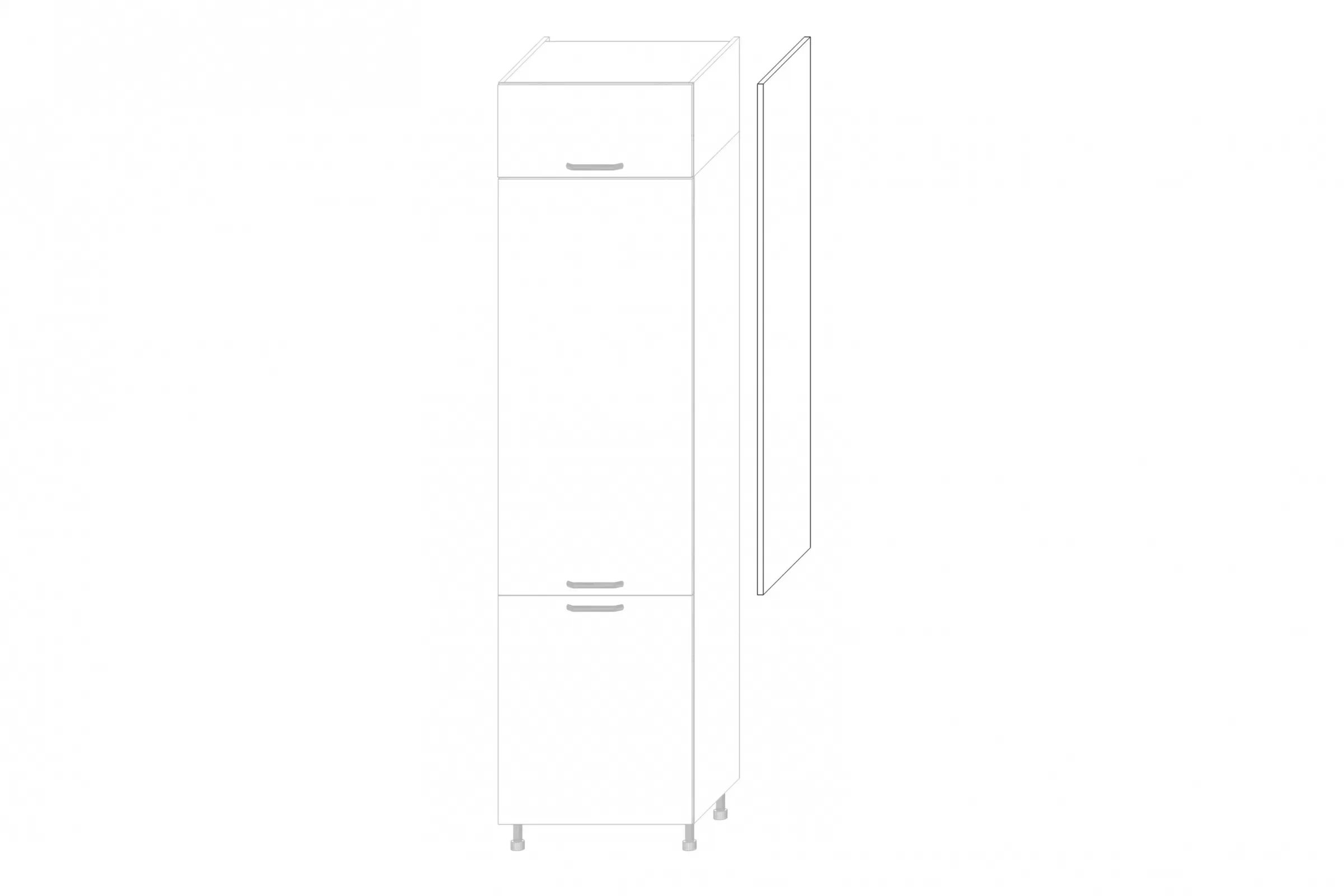 Bok kuchyňský Kammono F 157 cm ke skříni sloupku Bok nakladany KAMMONO F výška 157cm pro Skříňky slupka