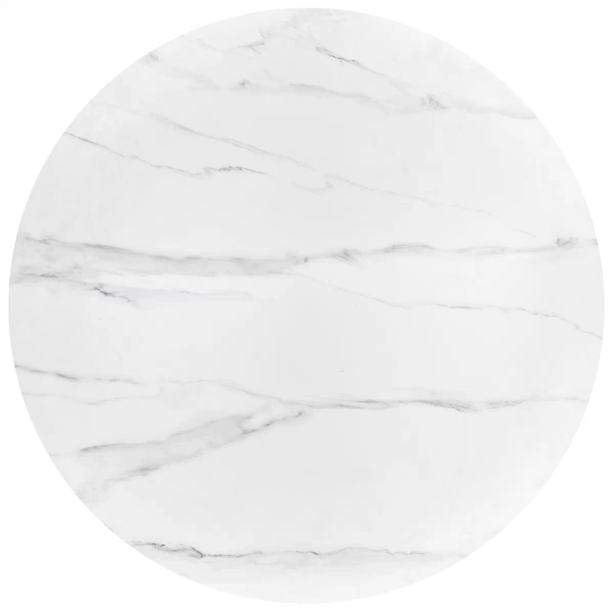Okrúhly stôl Bruno 120 cm - biely mramor / orech bruno Stôl okrúhly, Biely mramor / orieškový