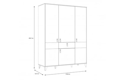 Skříň Lya 150 cm - dub mauvella / dub cabezone skříň ubraniowa Lya - Dub Mauvella/Dub Cabezone 