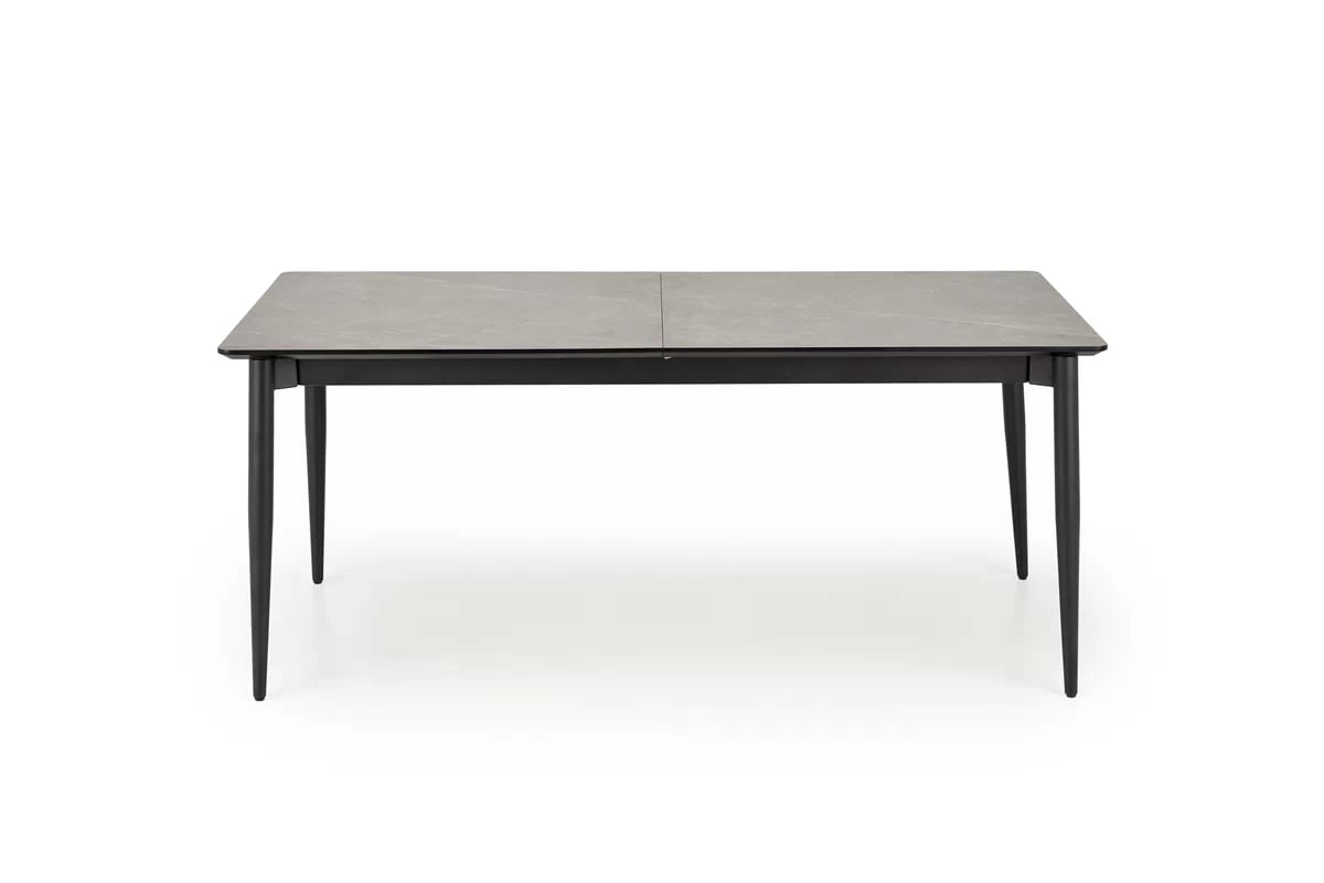 Rozkládací stůl Charles 180-260x90 cm - šedý mramor / černá charles Stůl rozkládací, Deska - popelavá mramor, Nohy - černá