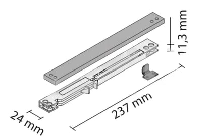 Tiché zavírání pro skříně - Silent systém 26S79C95 Tiché zavírání pro Skříně - silent systém 26S79C95