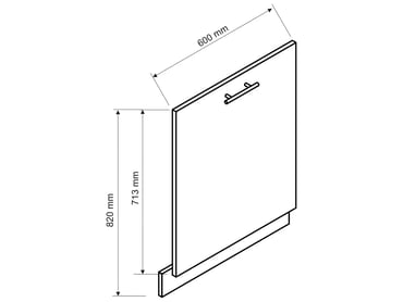 Clara FZ60 PZ - dvierka na umývačku zakrytý Schemat i Rozmery Skrinky