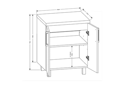 Skříňka pod umyvadlo Mindel 60 cm - zlatý dub craft Skříňka lazienkowa pod umywalke Mindel 60 cm - Podstavec craft 