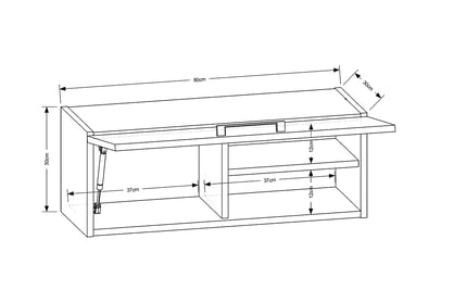 Závěsná koupelnová skříňka Mindel 80 cm - zlatý dub craft Skříňka lazienkowa závěsná Mindel 80 cm - Podstavec Dub craft 