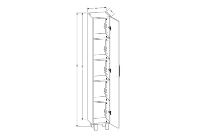 Koupelnová skříňka regál Mindel 30 cm - bílá Skříňka lazienkowa regál Mindel 30 cm - Bílý 