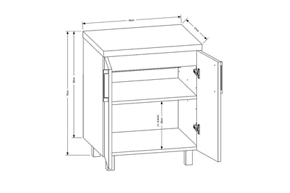 Skříňka pod umyvadlo Mindel 60 cm - zlatý dub craft / černý Skříňka lazienkowa pod umywalke Mindel - Podstavec craft / Černý 