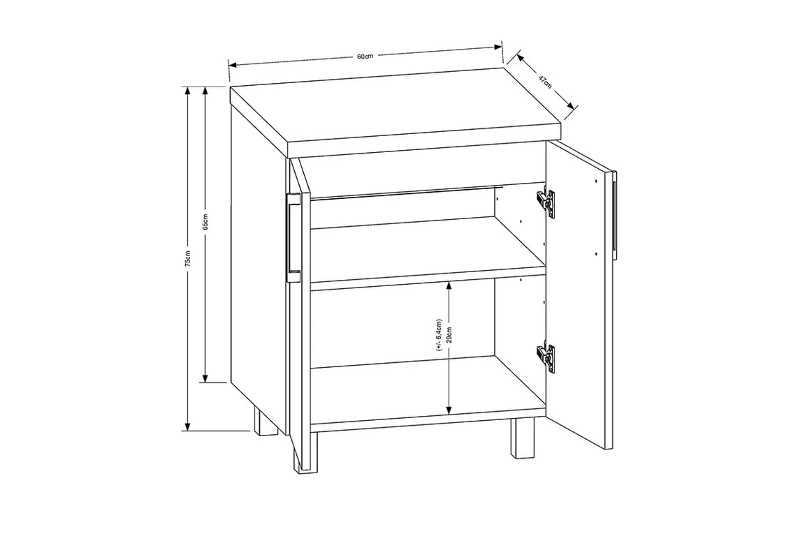 Skříňka pod umyvadlo Mindel 60 cm - zlatý dub craft / černý Skříňka lazienkowa pod umywalke Mindel - Podstavec craft / Černý 