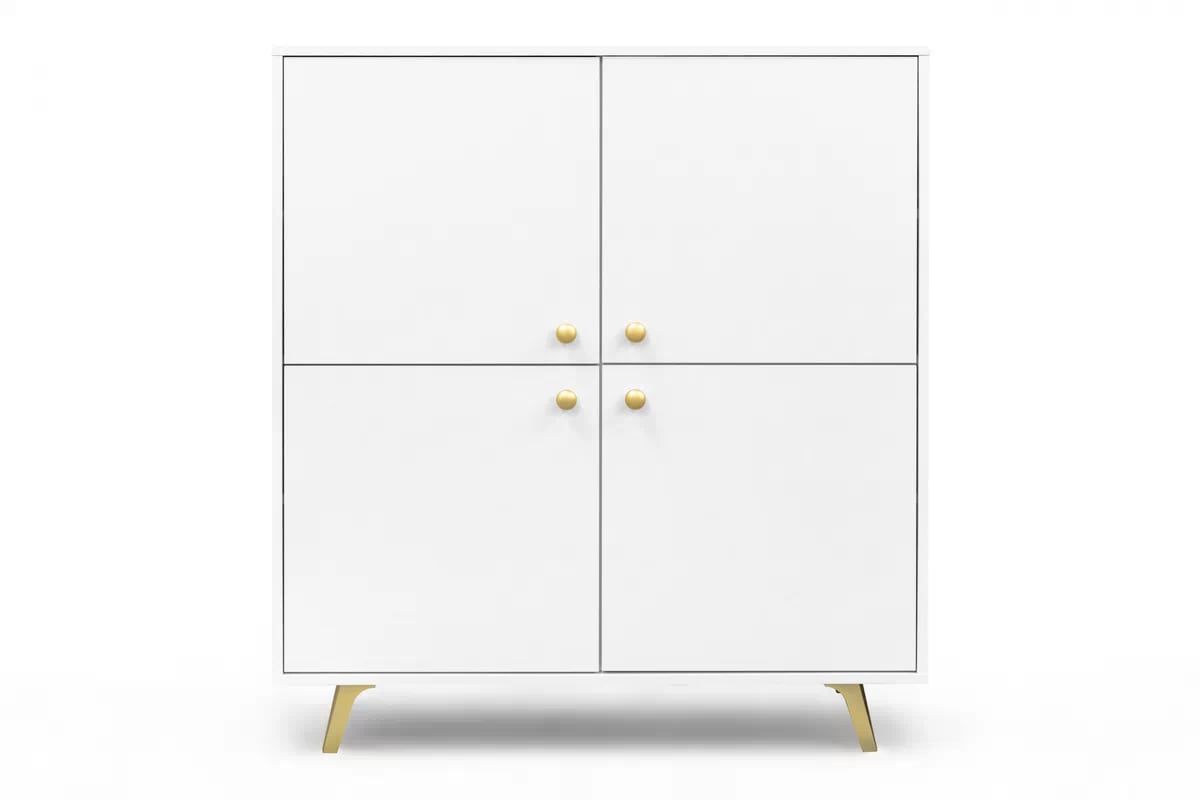 Komoda Siena D4 100 cm - Biela štvordverová Komoda Siena D4 100 cm - Biela