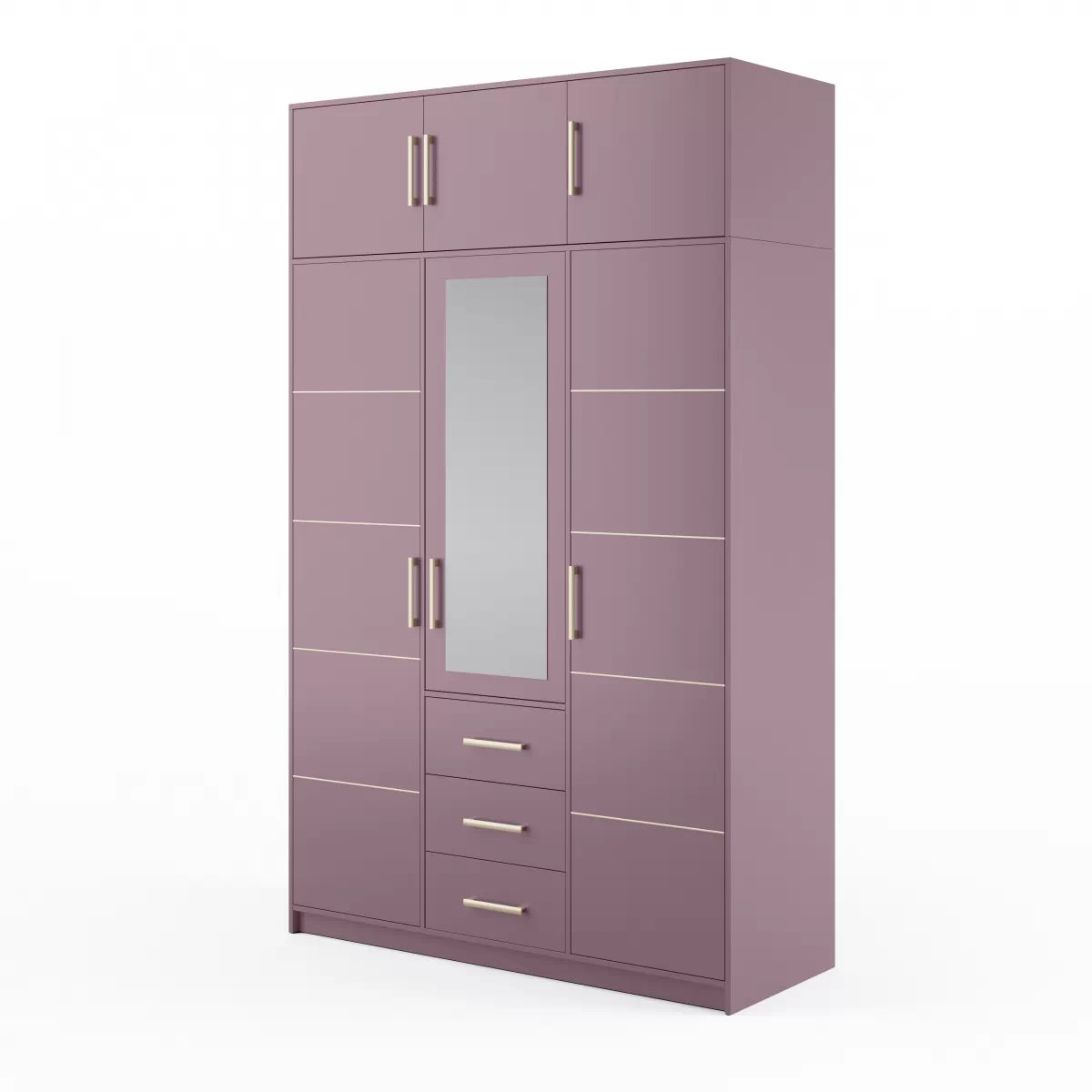 Skříň Bali s nástavcem 147 cm - švestka skříň s nástavcem Bali