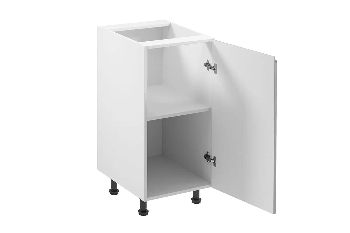 Spodná kuchynská skrinka Aspen D40 jednodverová - sivý lesk Skrinka Kuchynská dolná jednodverová Aspen D40 - vnútro