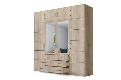 Skříň Lutori D4 240 cm s nástavcem - dub sonoma