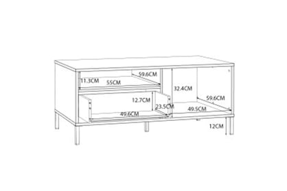 Konferenčný stolík Salvatrice 110 cm - béžový Konferenčný stolík Salvatrice z szuflada 110 cm - béžový 