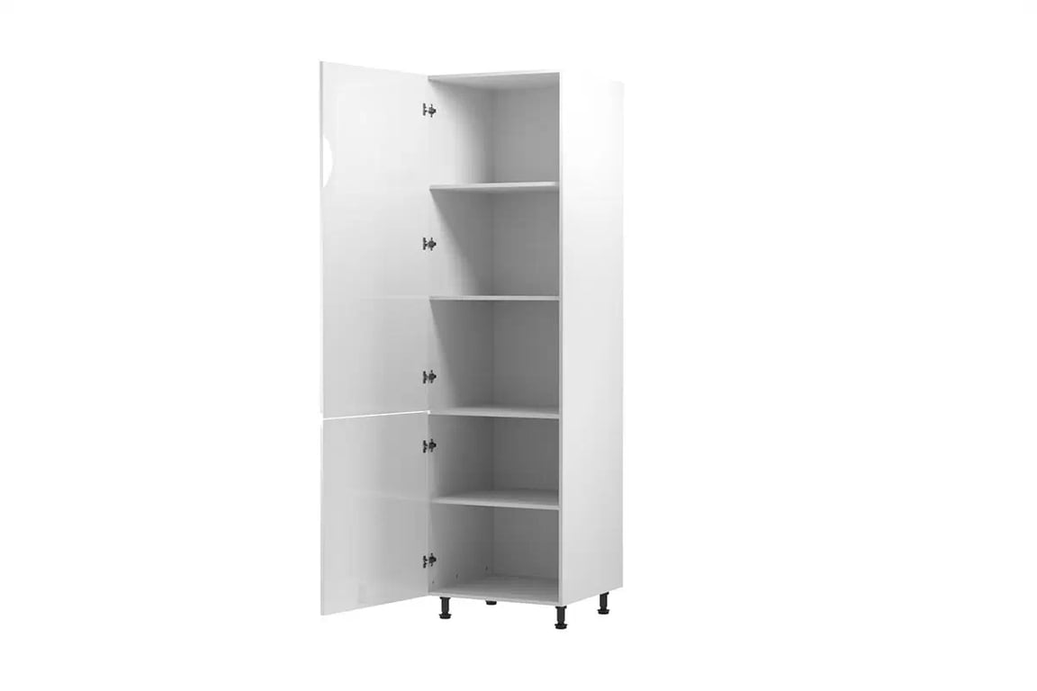 Kuchynský stĺpik Aspen D60R dvojdverový – biely lesk Wysoki słupek kuchenny Aspen D60R - wnętrze