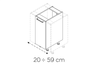 KAMMONO P4 D__.1/SPEC - dolná skrinka nastaviteľná