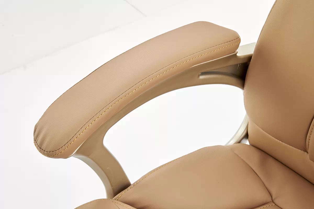 Kancelárske kreslo Bolizi s opierkami - béžová ekokoža desmond Kreslo kancelárske béžový