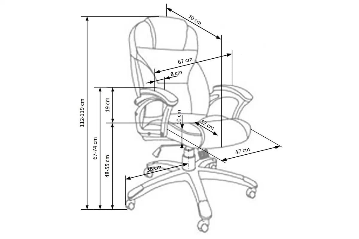 Kancelářská židle Bolizi s područkami - tmavě šedá ekokůže Křeslo do kanceláře
