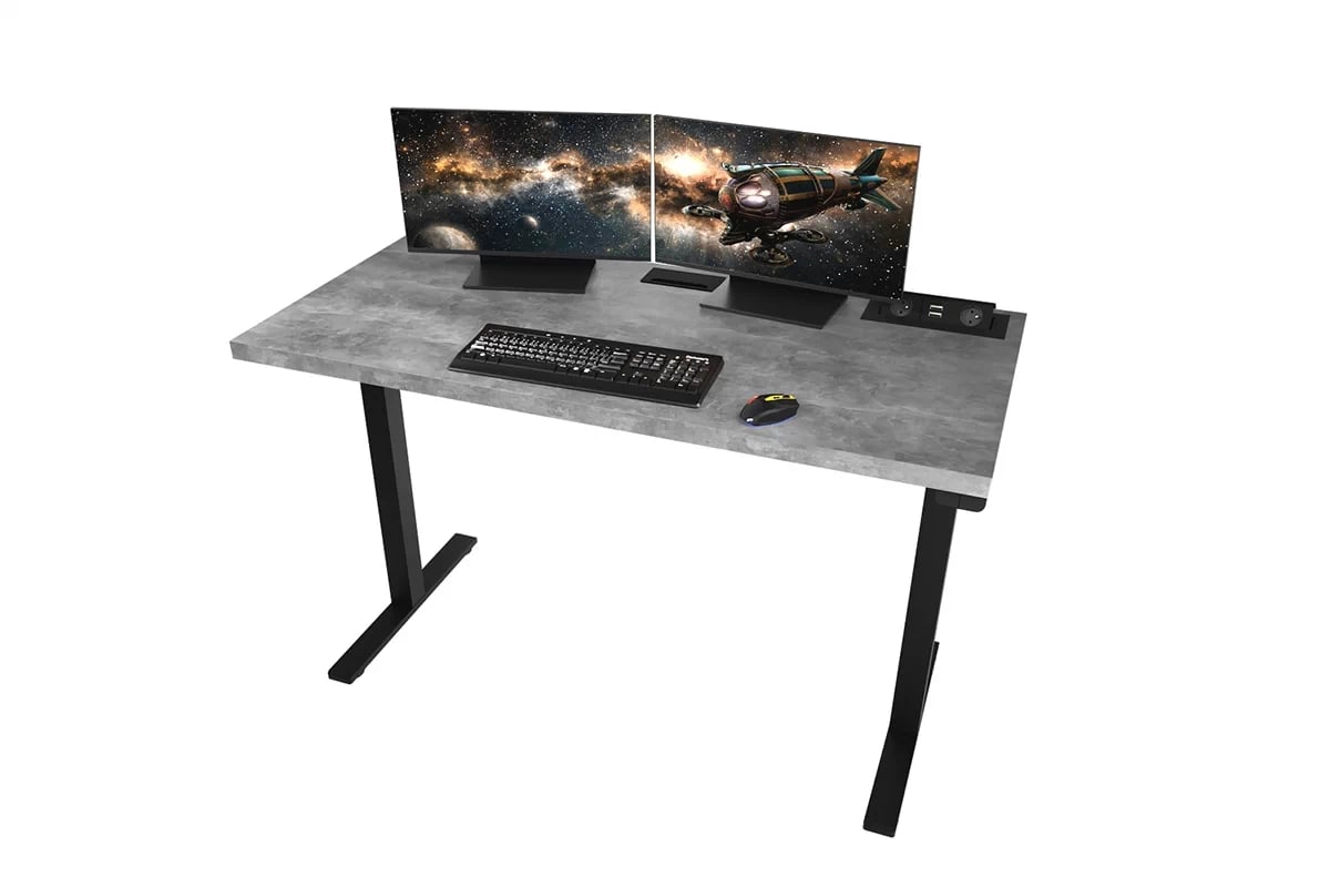 Psací stůl Terin 135 cm - světlý beton psací stůl elektryczne Terin z regulacja wysokosci 135 cm - jasný beton 