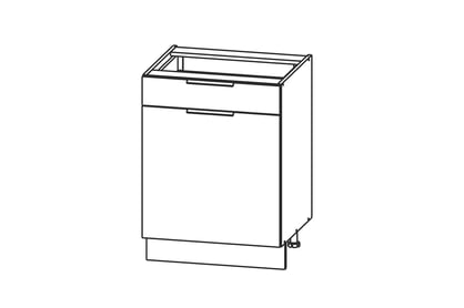Kuchynská Dolná skrinka s jednou zásuvkou KAM SET DS60.1/1