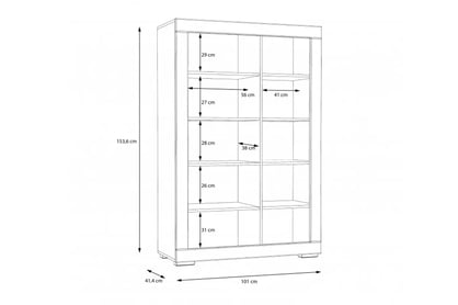 Komoda Snow 100 cm se zásuvkami - bílá dvoudveřová Komoda Snow s zásuvkami 100 cm - Bílý 