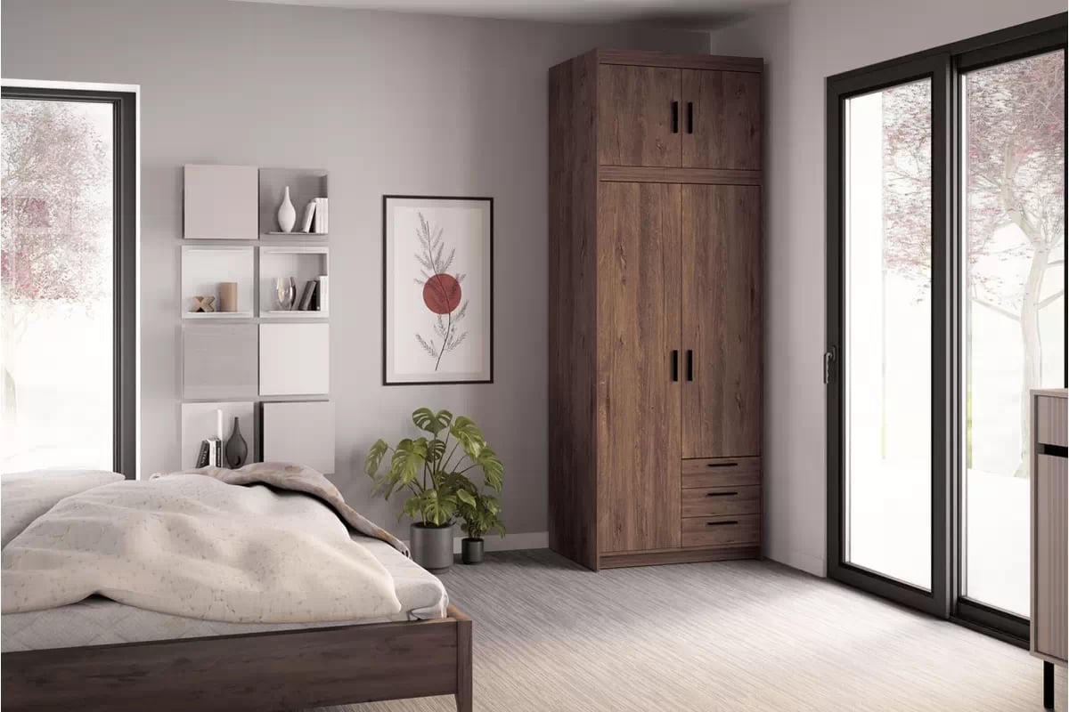 Nadstavec Elena DL02 - Dub Lefkas dvojdverová Nadstavec Lena WH02 - 90 cm - Dub Lefkas