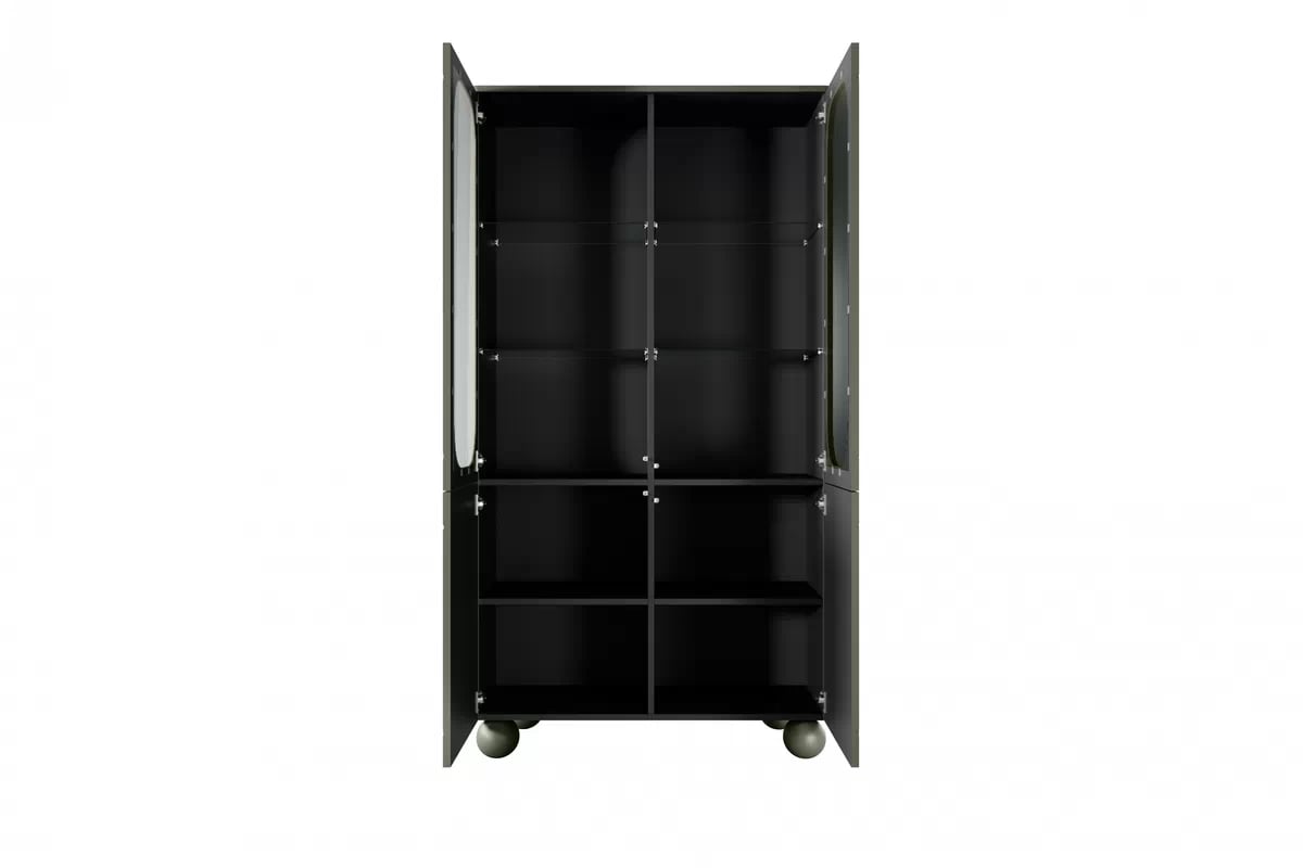 Vitrína Sonatia II do obývacej izby 100 cm - Oliva Vitrína z policami