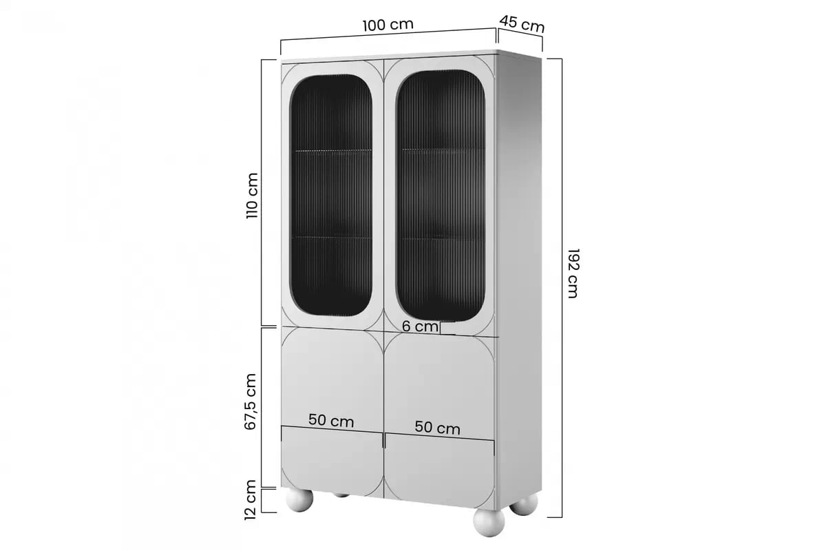 Vitrína Sonatia II do obývacej izby 100 cm - Oliva Vitrína