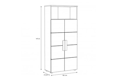 Regál Arkina 90 cm - Dub artisan / Biely Regál z szafka Arkina - Dub artisan / Biely 