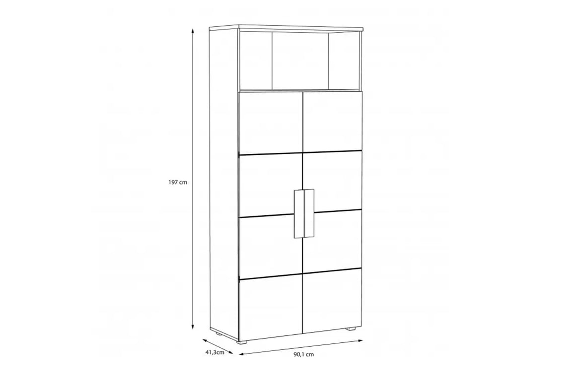 Regál se skříňkou Arkina 90 cm - dub artisan / bílá Regál z skříňka Arkina - Dub artisan / Bílý 