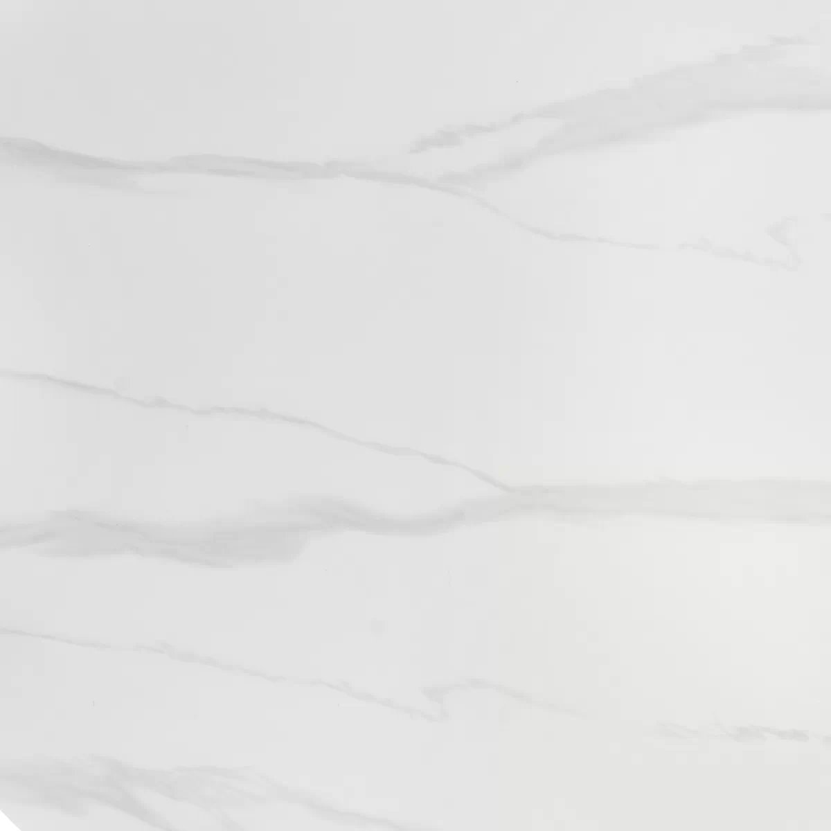 Okrúhly stôl Edgar 100 cm - biely mramor / čierne nohy edgar 2 stôl okragly, Pracovna doska - Biely mramor, nožičky - Čierny