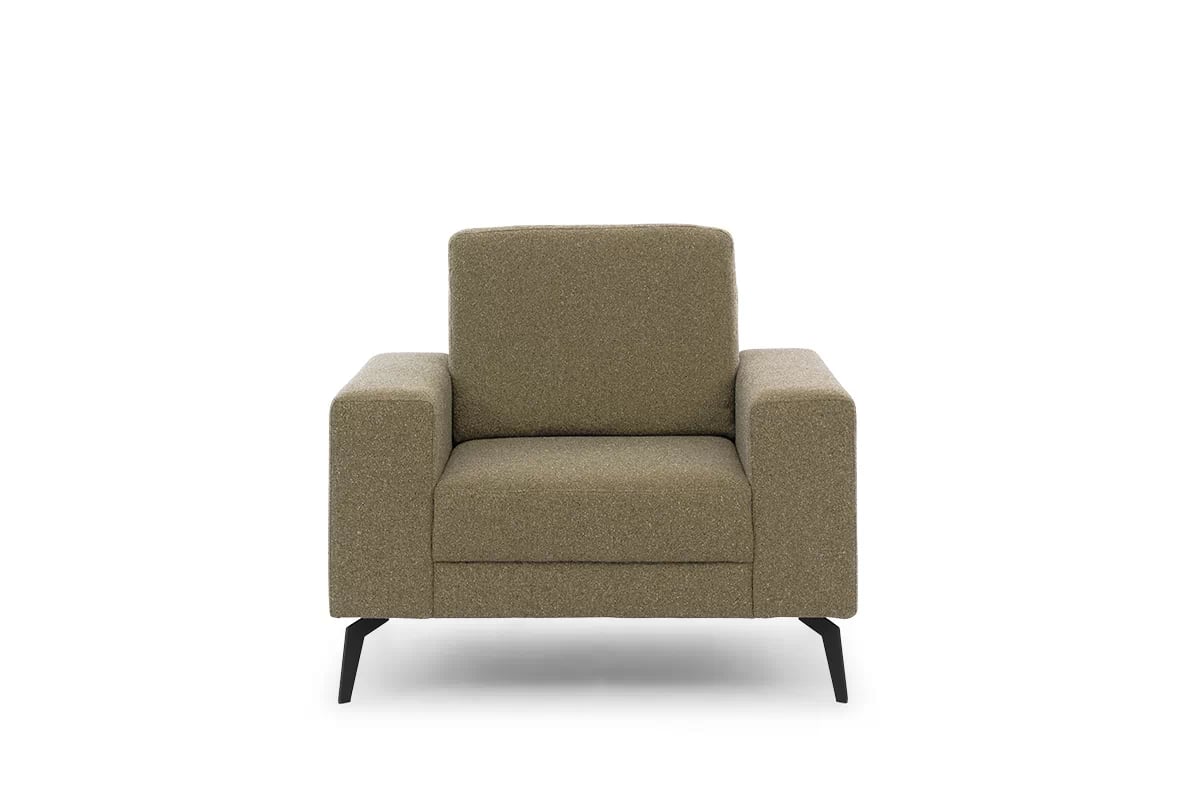 Čalouněné křeslo Elentio Křeslo z wysokimi, czarnymi nozkami 