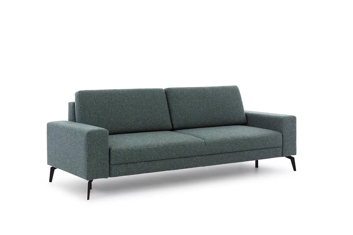 Rozkladacia pohovka Elentio modrá Pohovka ., z wysokim i nozkami 