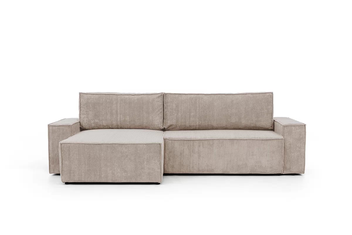 Rozkládací rohová sedací souprava Flabio Mini levá - béžová Lincoln 03 Rohová sedací souprava Flabio Mini