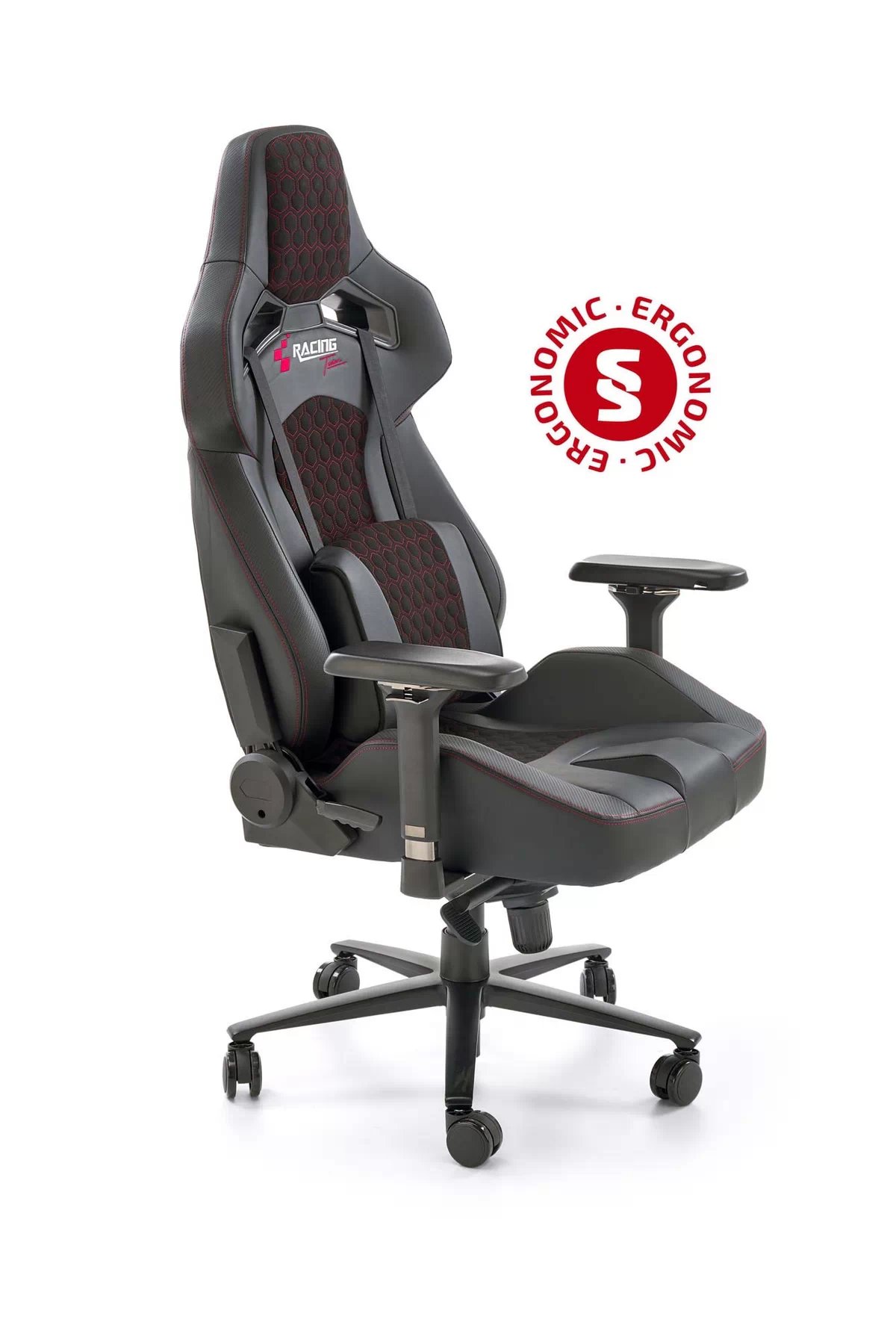 Otočná ergonomická kancelářská židle Domik - tmavě šedá / černá Kancelářská židle baldur - tmavý popelavá / černá