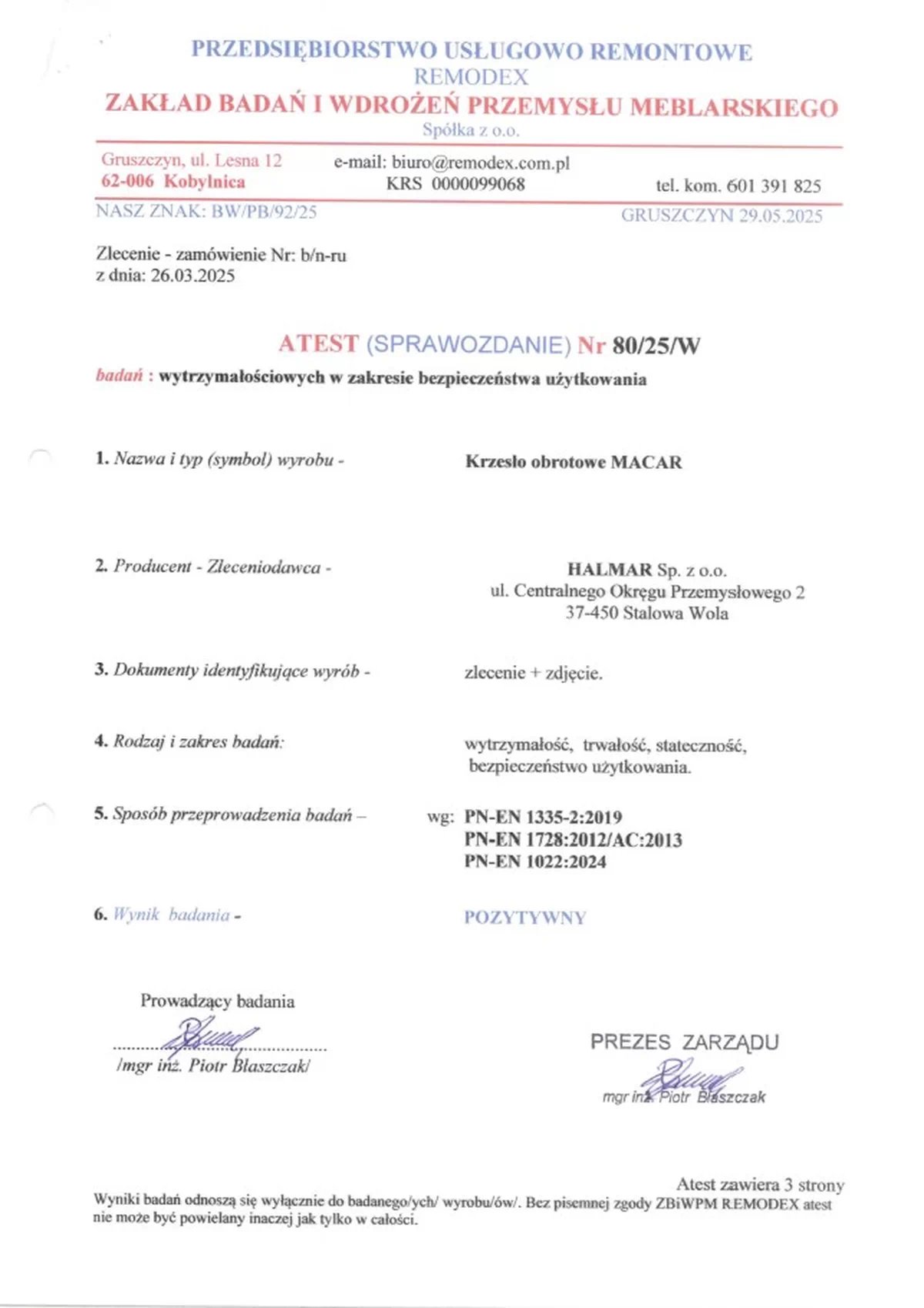 MACAR Kreslo kancelárske, Čierny (1p=1szt) Kancelárske kreslo macar ergonomiczny - Čierny