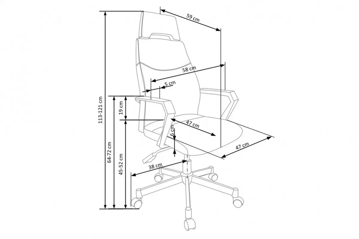Kancelárske kreslo Olaf s opierkami - sivé / čierne Kancelárske kreslo Olaf z podlokietnikami - Popolový / Čierny