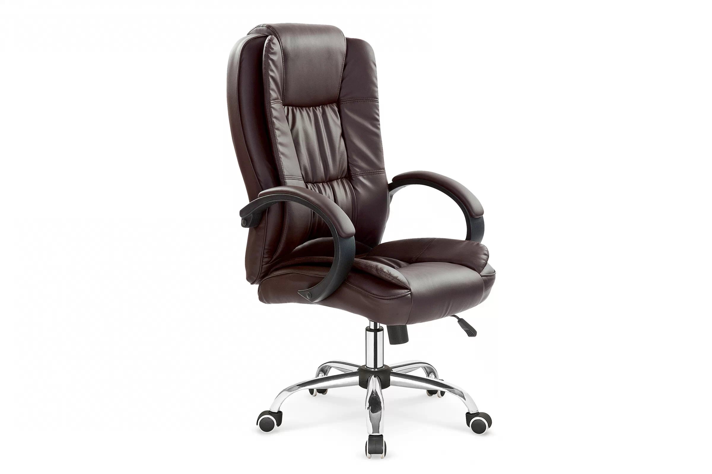 Kancelárske kreslo Bonil s opierkami - tmavohnedá ekokoža Kancelárske kreslo Bonil z podlokietnikami - ciemno Hnedá Ekokoža 