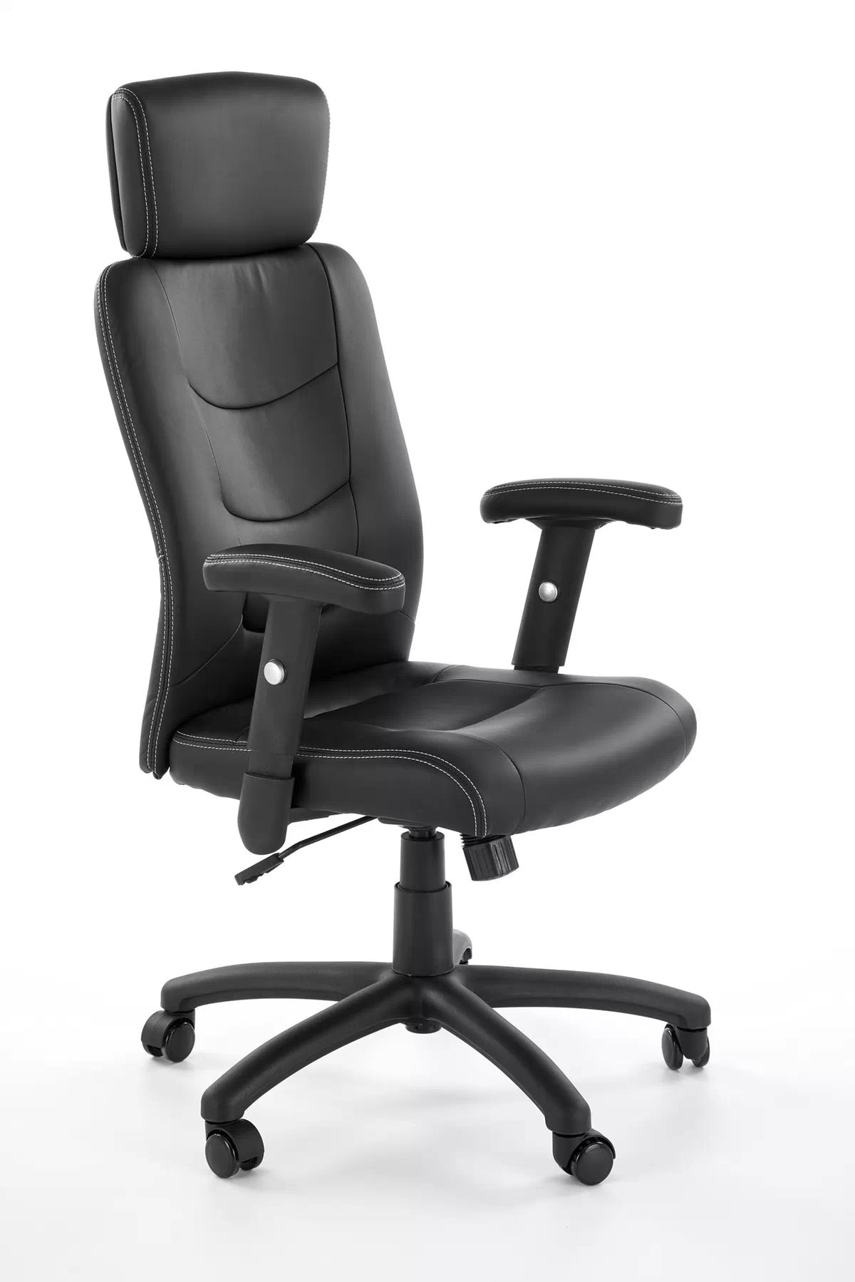 Kancelářská židle Stilo s područkami - černá ekokůže Kancelářská židle stilo z regulowanymi podlokietnikami - černá