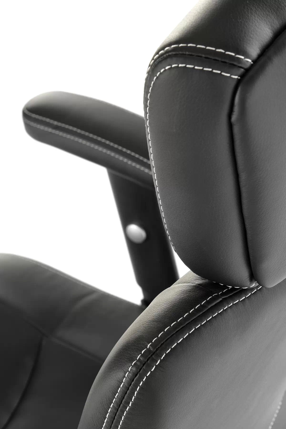 Kancelářská židle Stilo s područkami - černá ekokůže Kancelářská židle stilo z regulowanymi podlokietnikami - černá