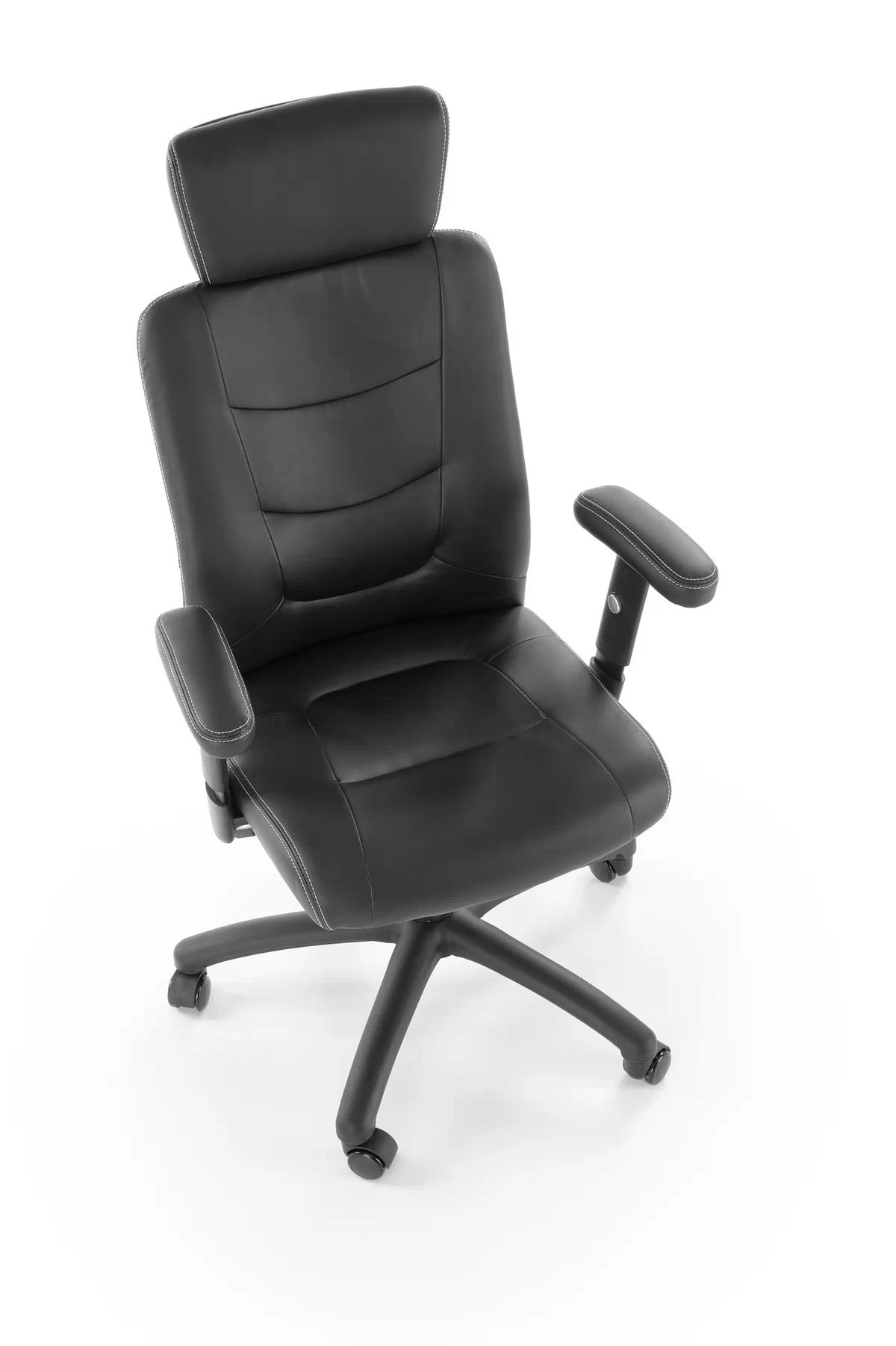 Kancelářská židle Stilo s područkami - černá ekokůže Kancelářská židle stilo z regulowanymi podlokietnikami - černá