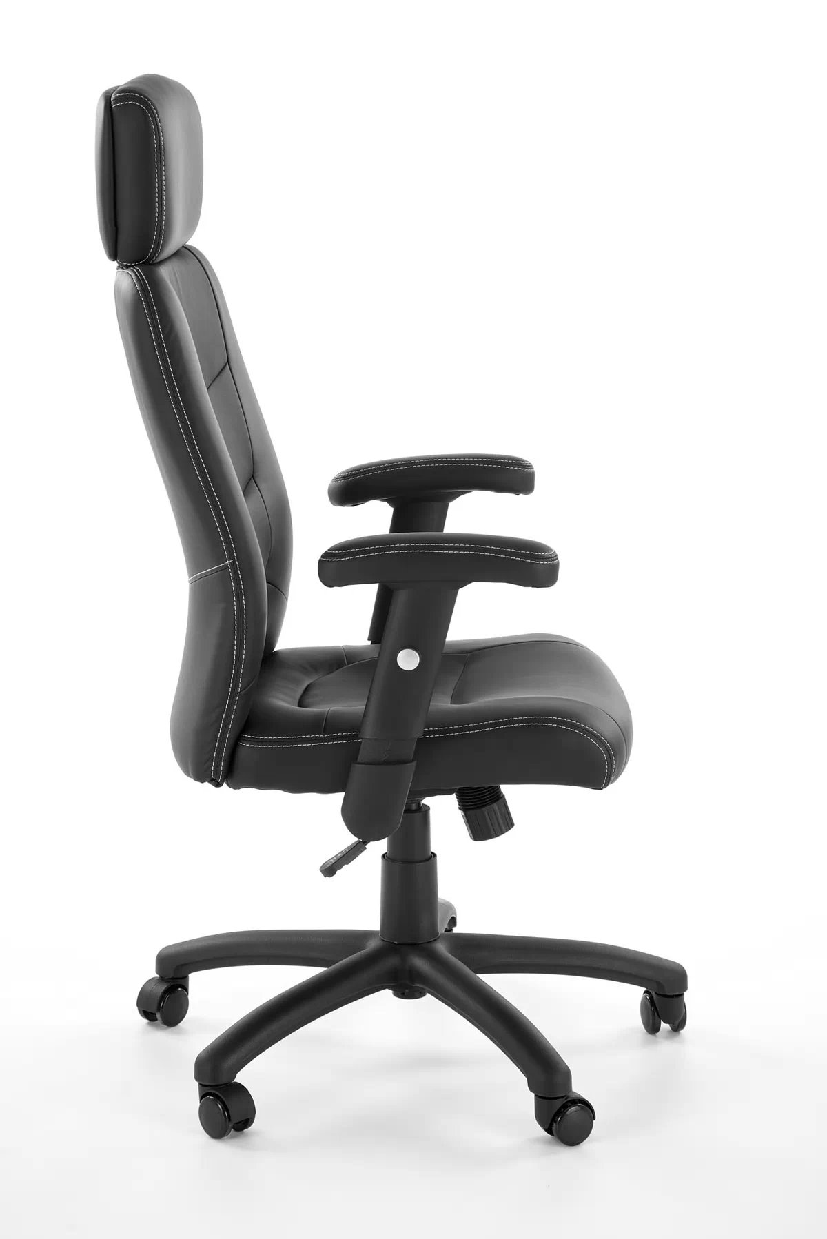 Kancelářská židle Stilo s područkami - černá ekokůže Kancelářská židle stilo z regulowanymi podlokietnikami - černá