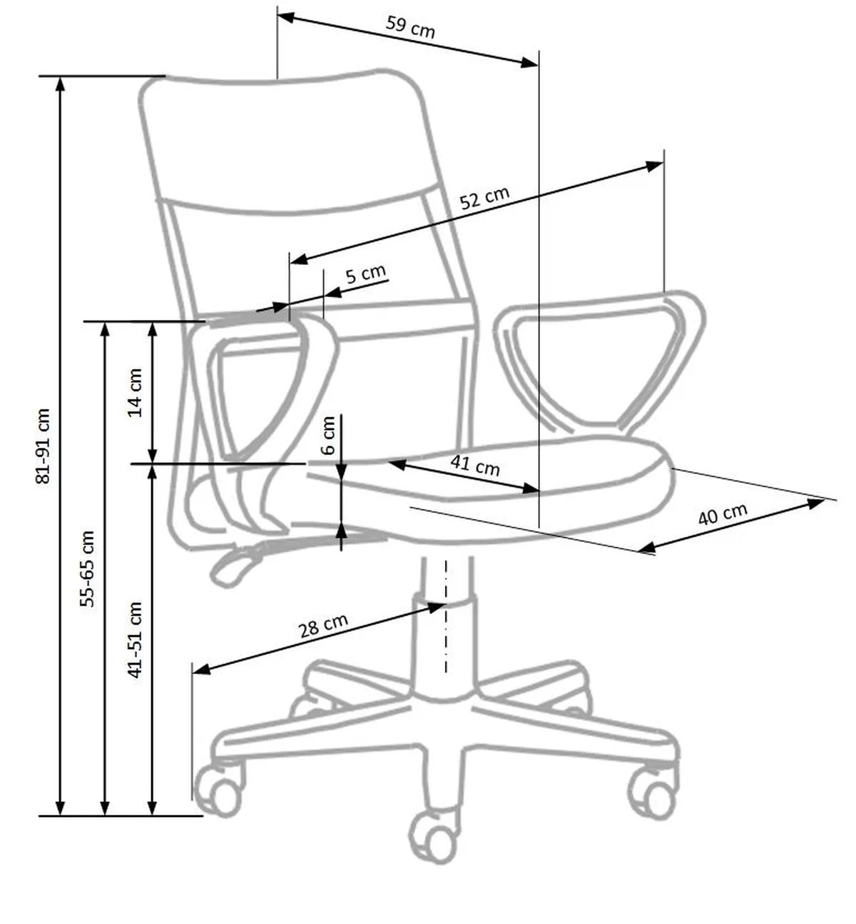 Kancelárske kreslo Timmy s opierkami - ružové Kancelárske kreslo timmy - Ružová